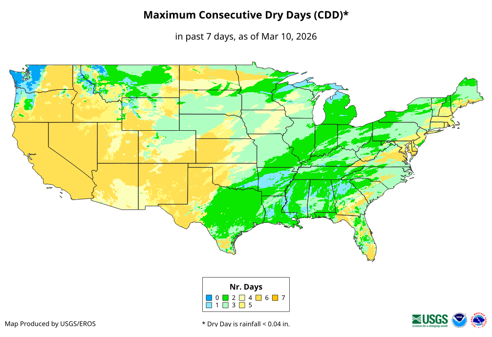 Maximum Consecutive Dry Days (CDD)