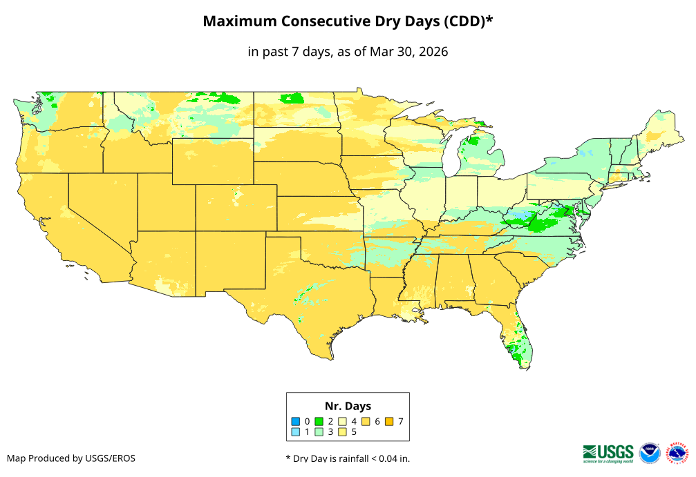 Maximum Consecutive Dry Days (CDD)