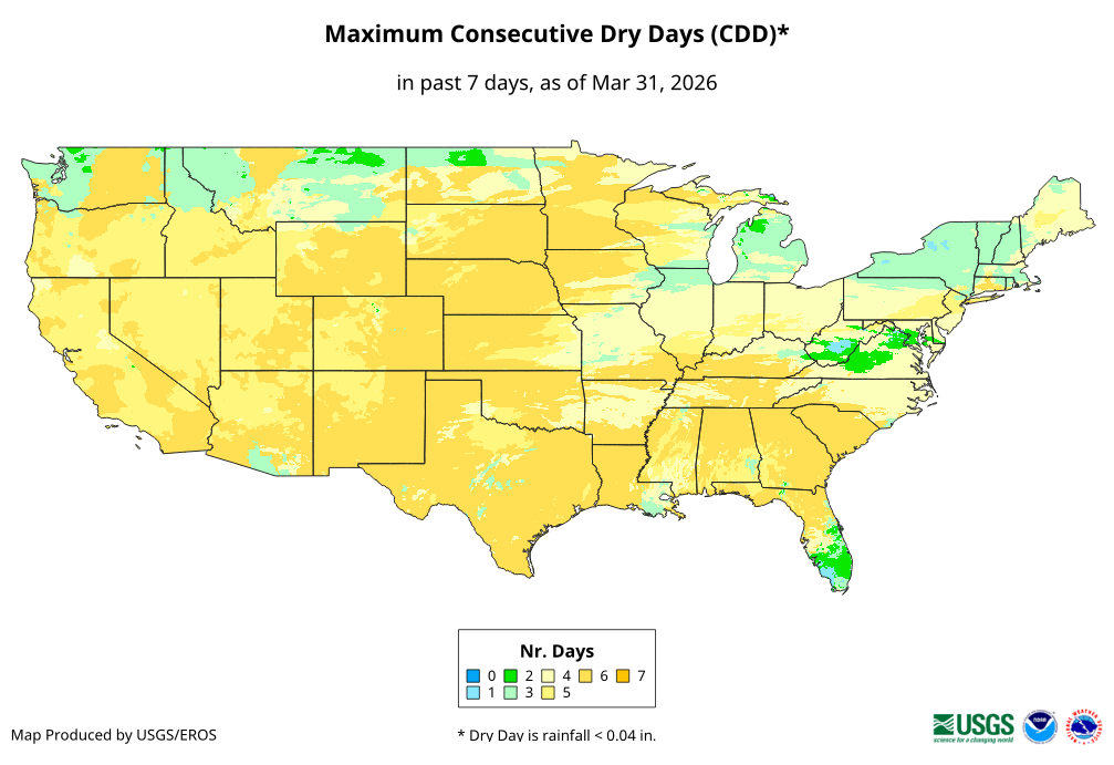 Maximum Consecutive Dry Days (CDD)