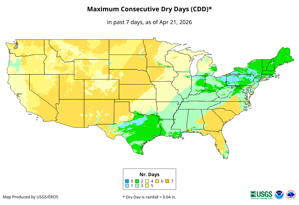 Maximum Consecutive Dry Days (CDD)
