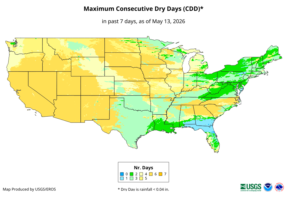 Maximum Consecutive Dry Days (CDD)