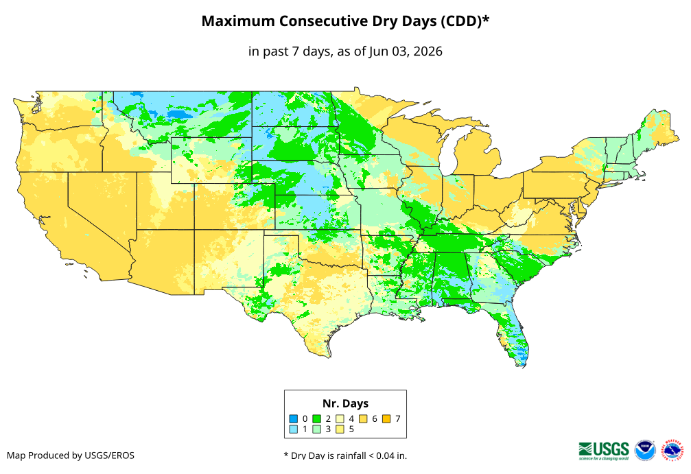 Maximum Consecutive Dry Days (CDD)