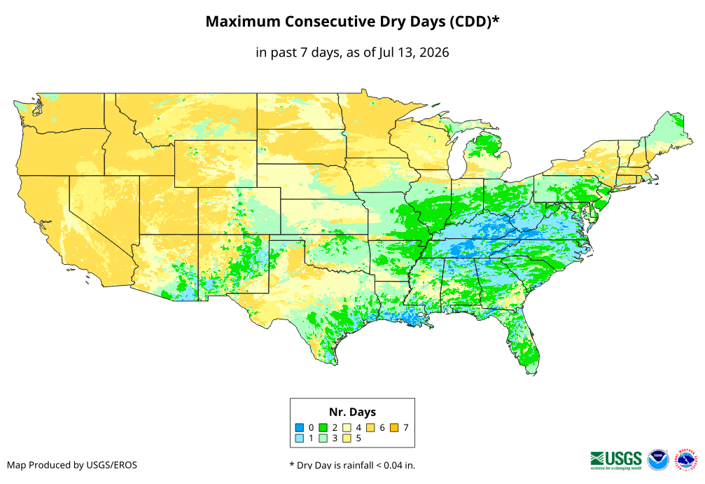 Maximum Consecutive Dry Days (CDD)