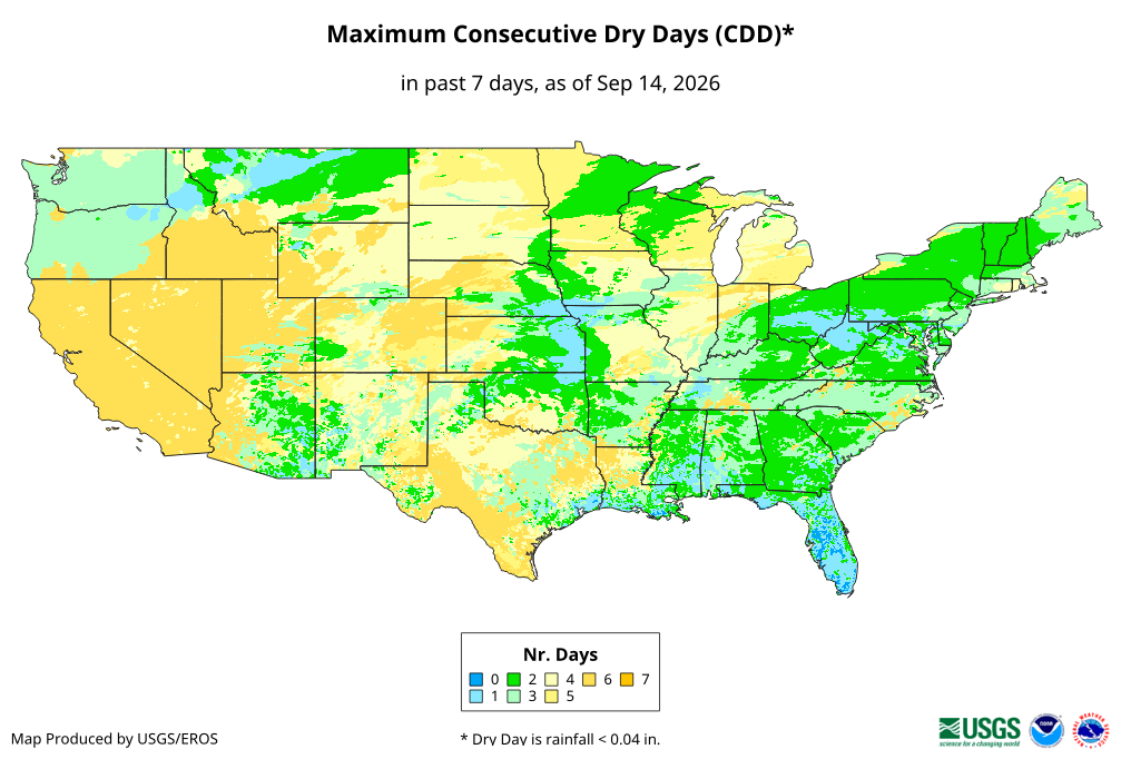 Maximum Consecutive Dry Days (CDD)