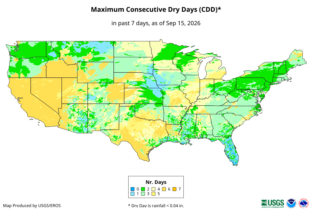 Maximum Consecutive Dry Days (CDD)