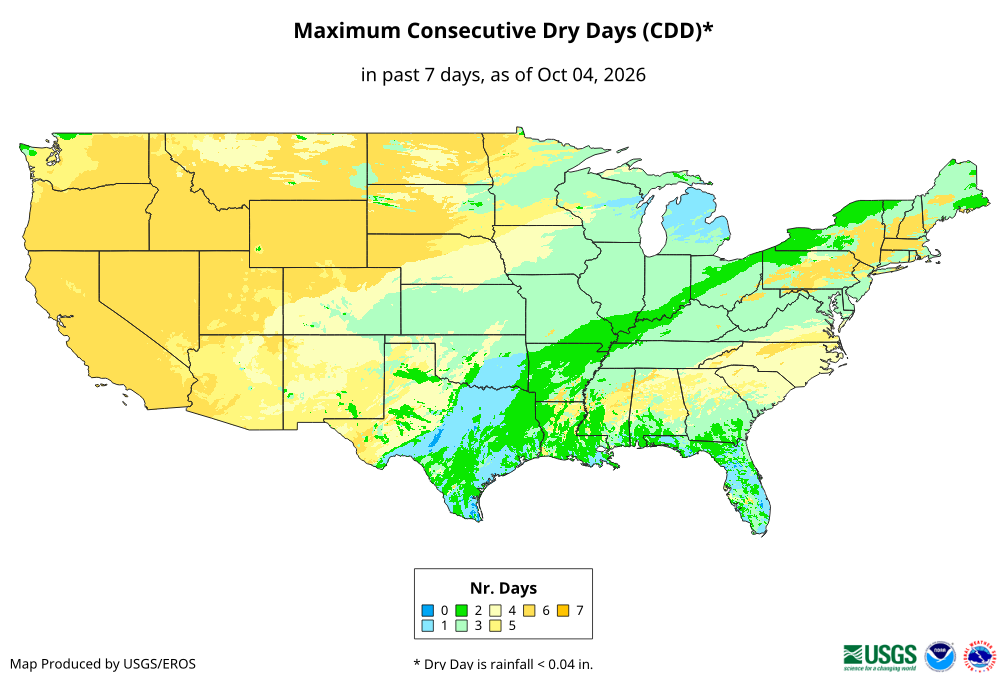Maximum Consecutive Dry Days (CDD)