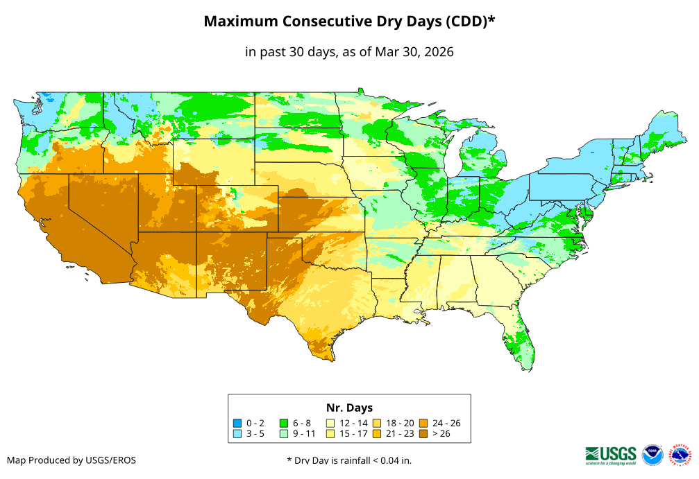 Maximum Consecutive Dry Days (CDD)