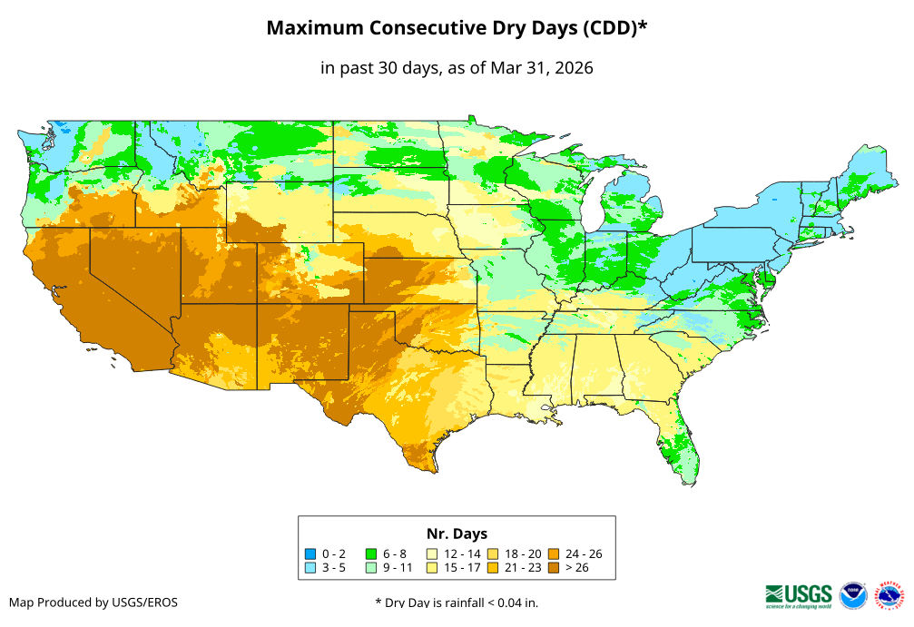 Maximum Consecutive Dry Days (CDD)