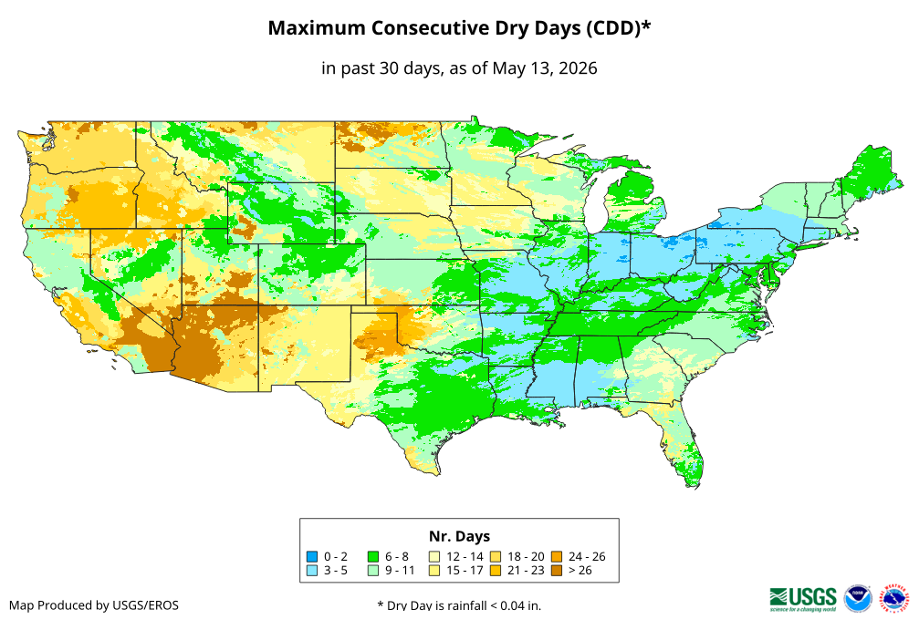 Maximum Consecutive Dry Days (CDD)
