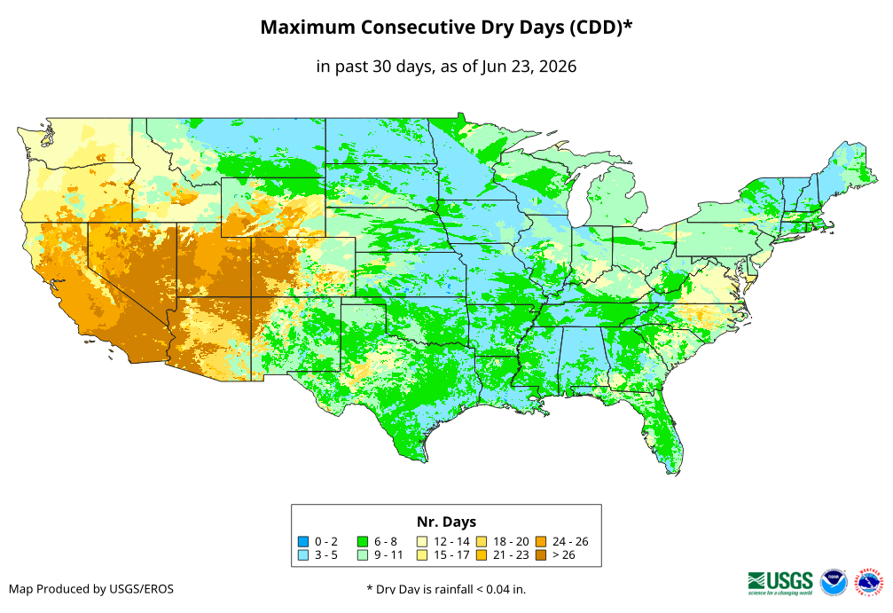 Maximum Consecutive Dry Days (CDD)