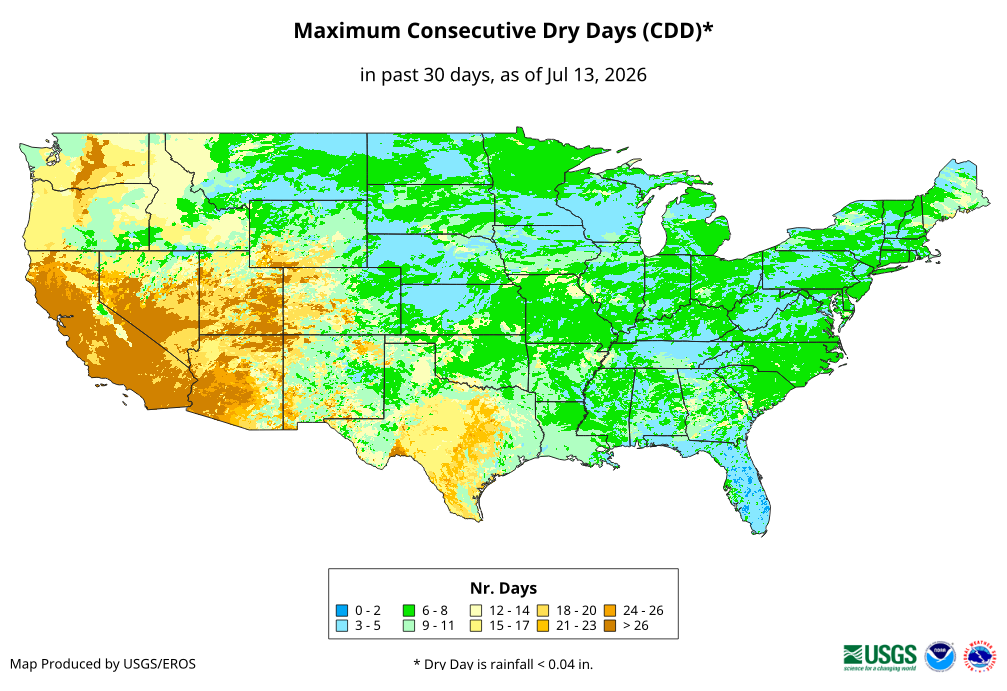 Maximum Consecutive Dry Days (CDD)