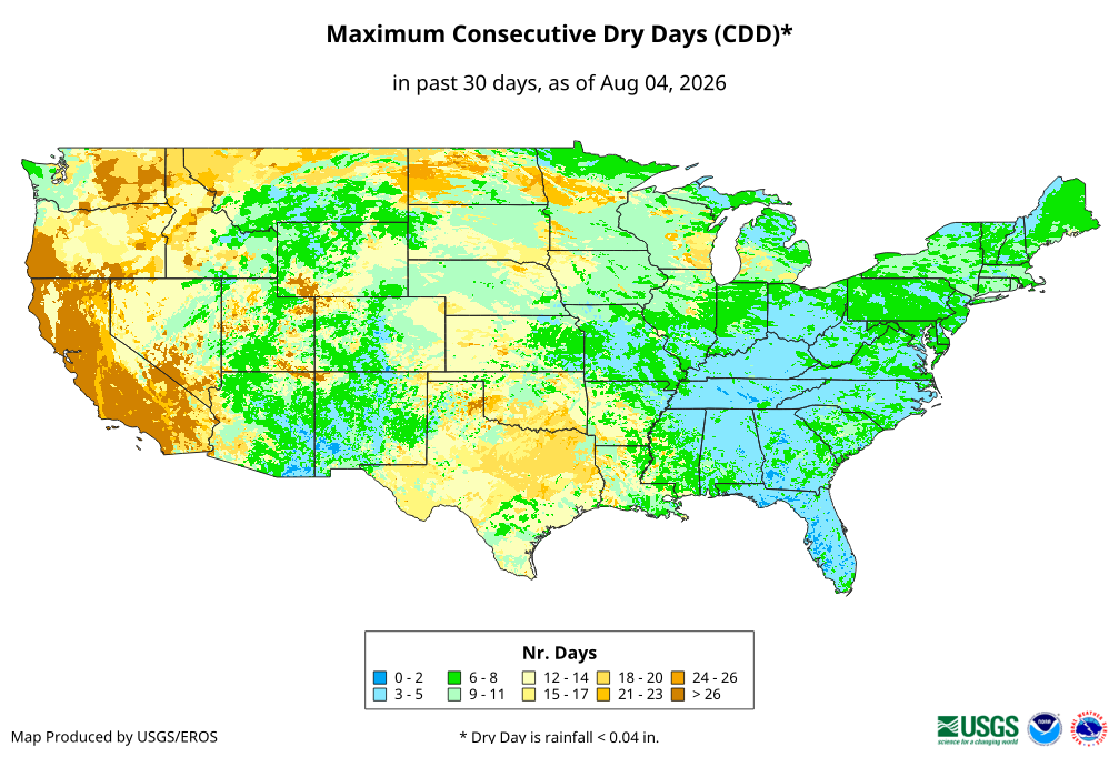 Maximum Consecutive Dry Days (CDD)