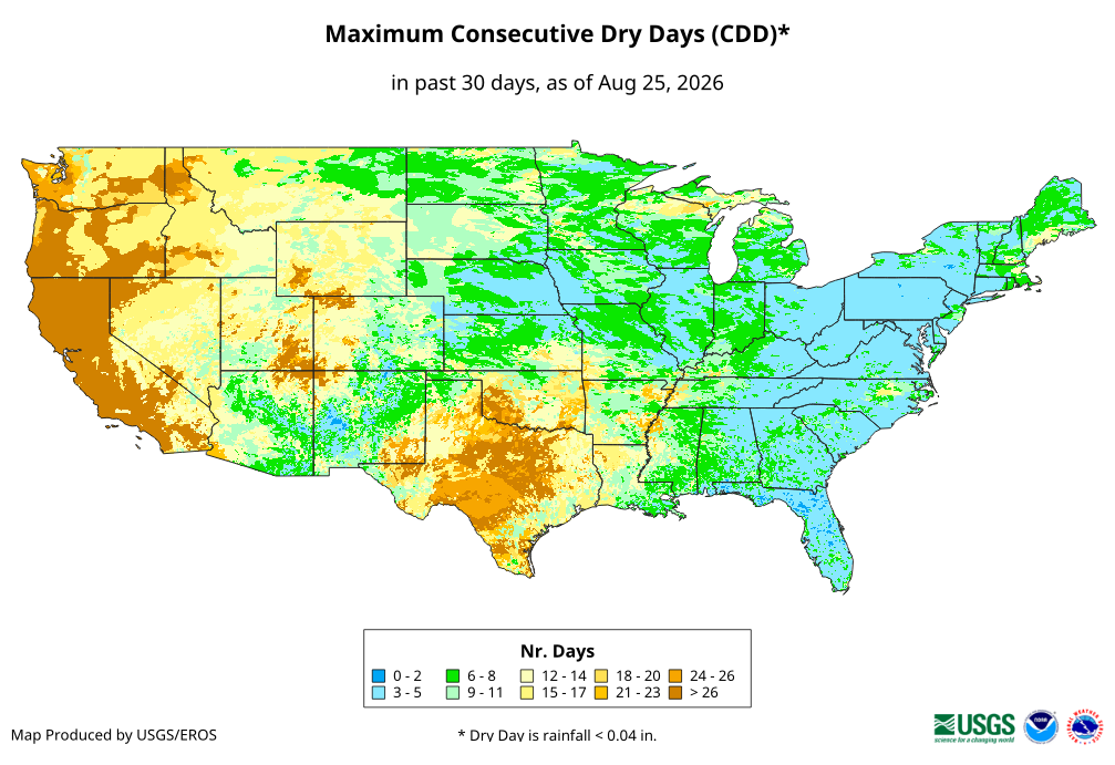 Maximum Consecutive Dry Days (CDD)