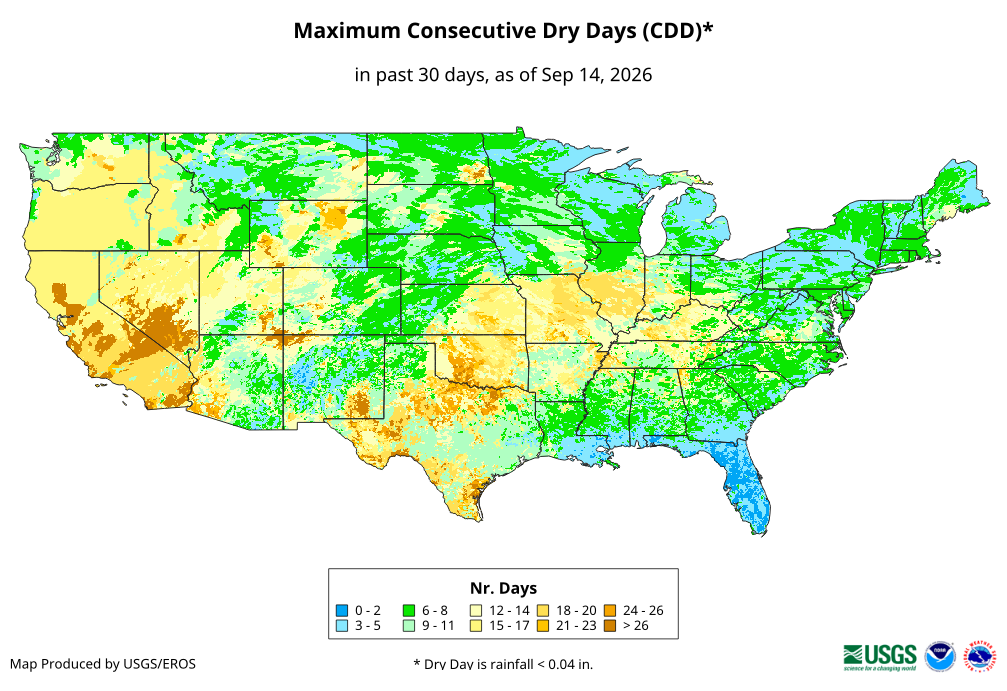 Maximum Consecutive Dry Days (CDD)