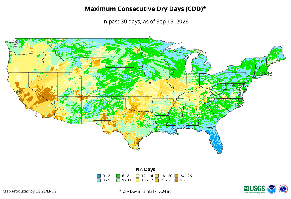 Maximum Consecutive Dry Days (CDD)