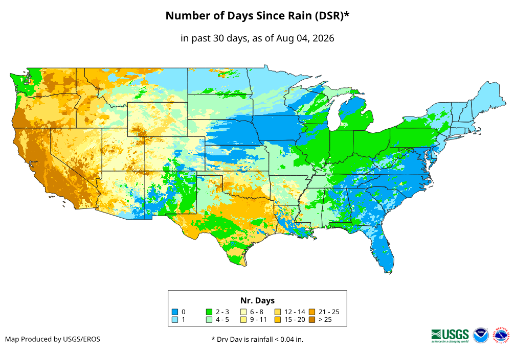 Number of Days Since Rain (DSR)