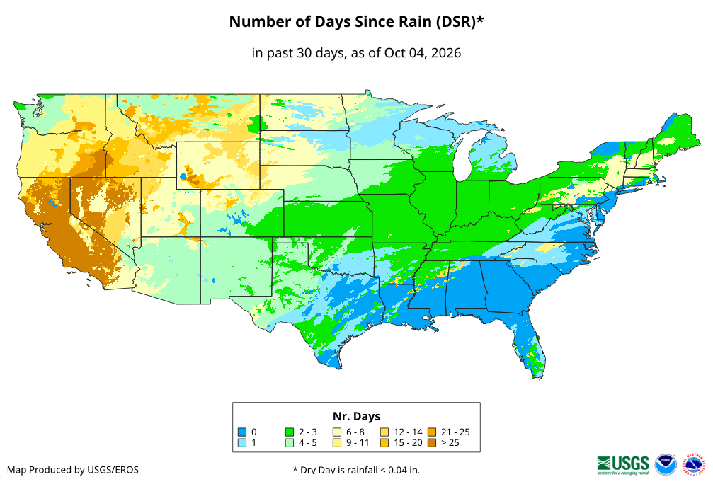 Number of Days Since Rain (DSR)