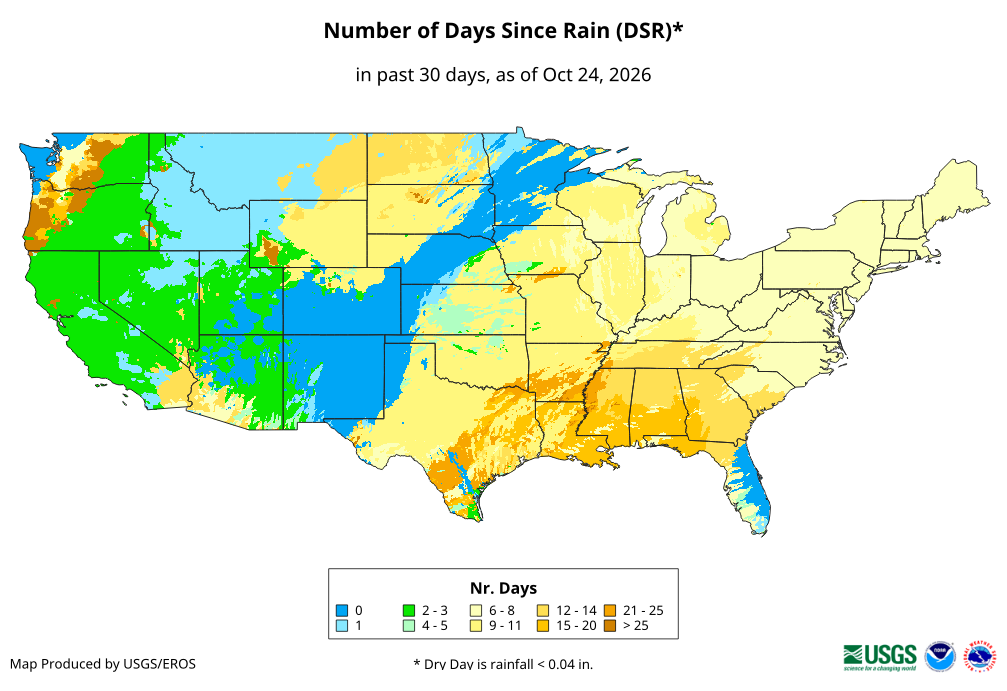 Number of Days Since Rain (DSR)