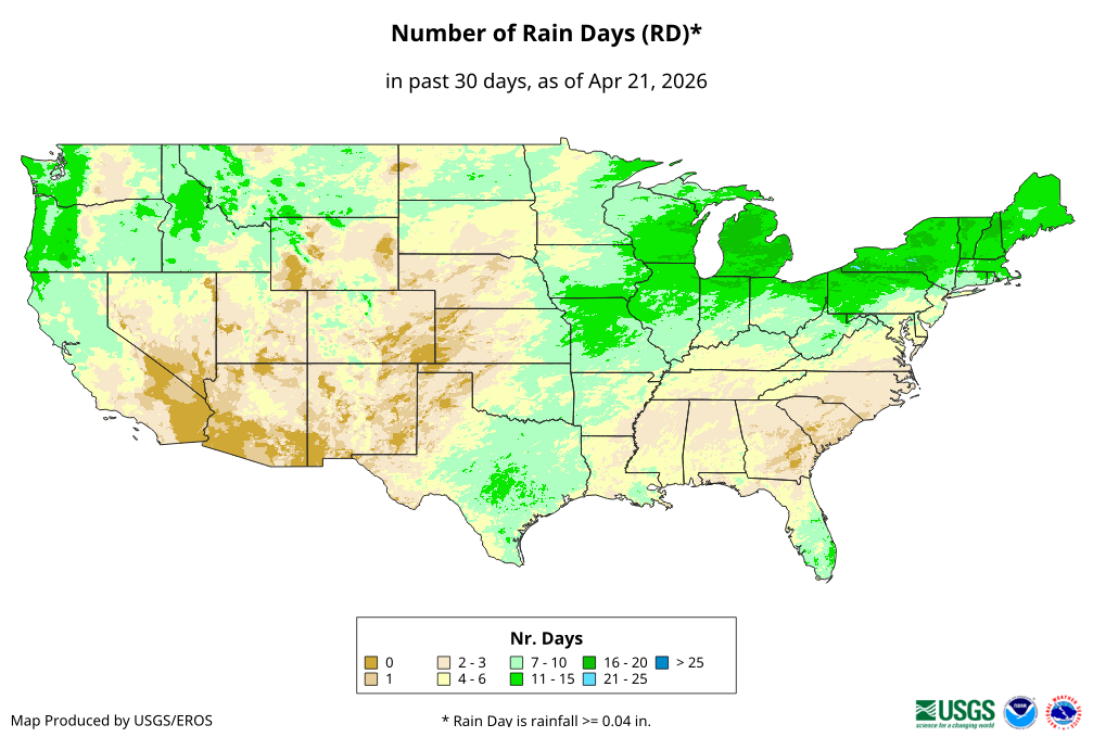 Number of Rain Days (RD)