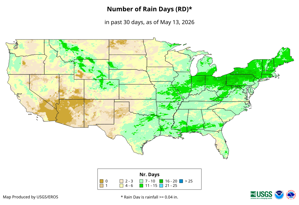 Number of Rain Days (RD)