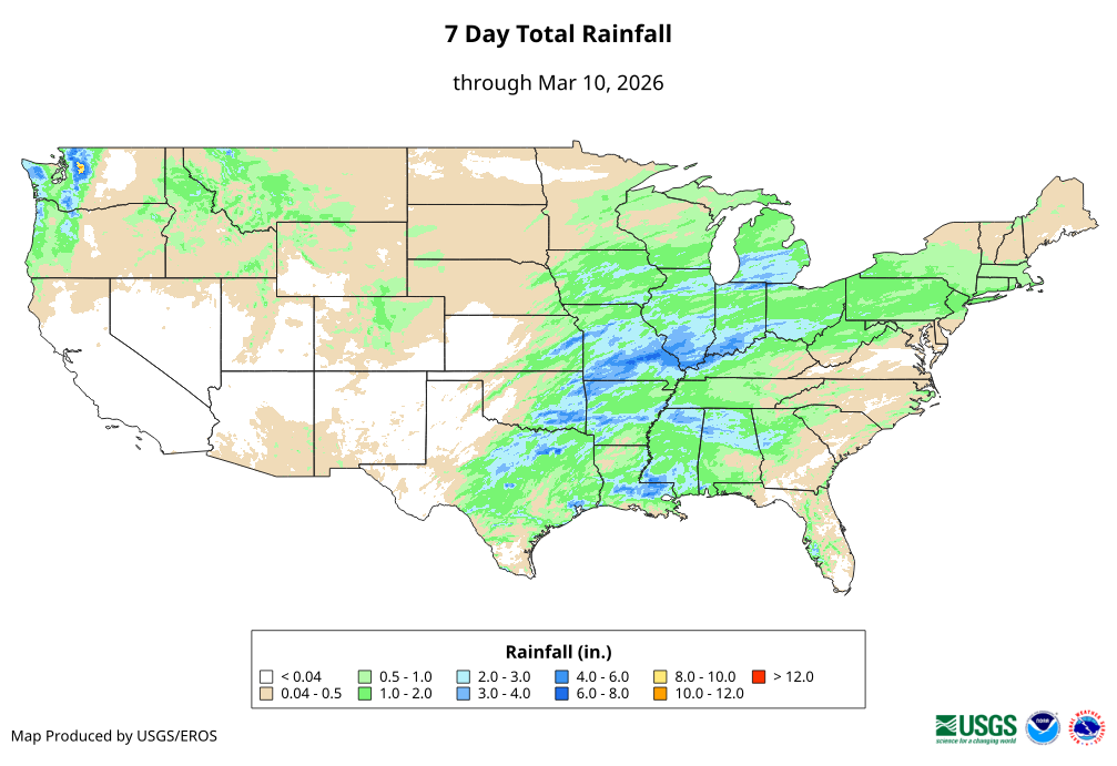 7 Day Total Rainfall