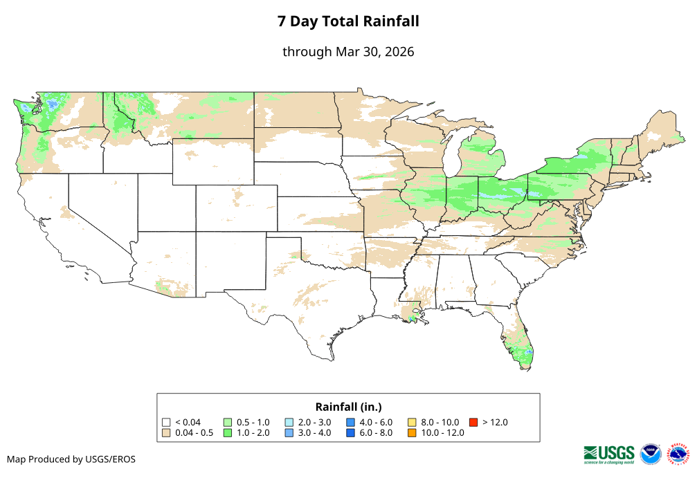 7 Day Total Rainfall