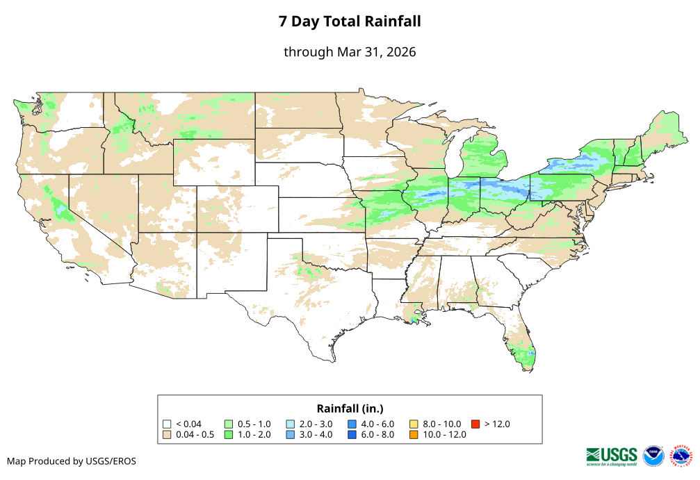 7 Day Total Rainfall