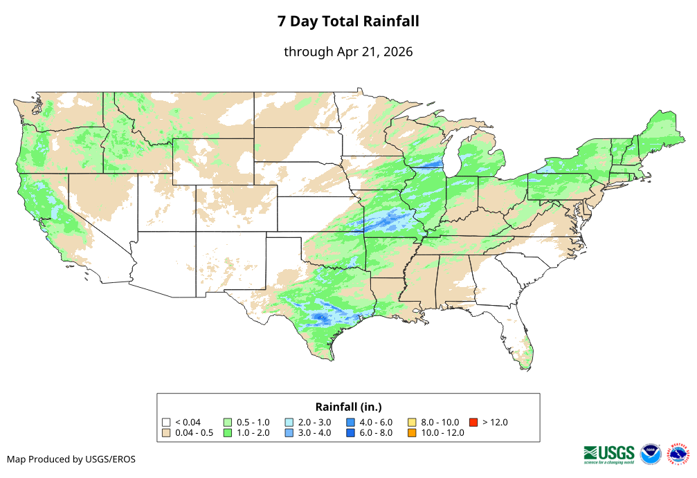 7 Day Total Rainfall