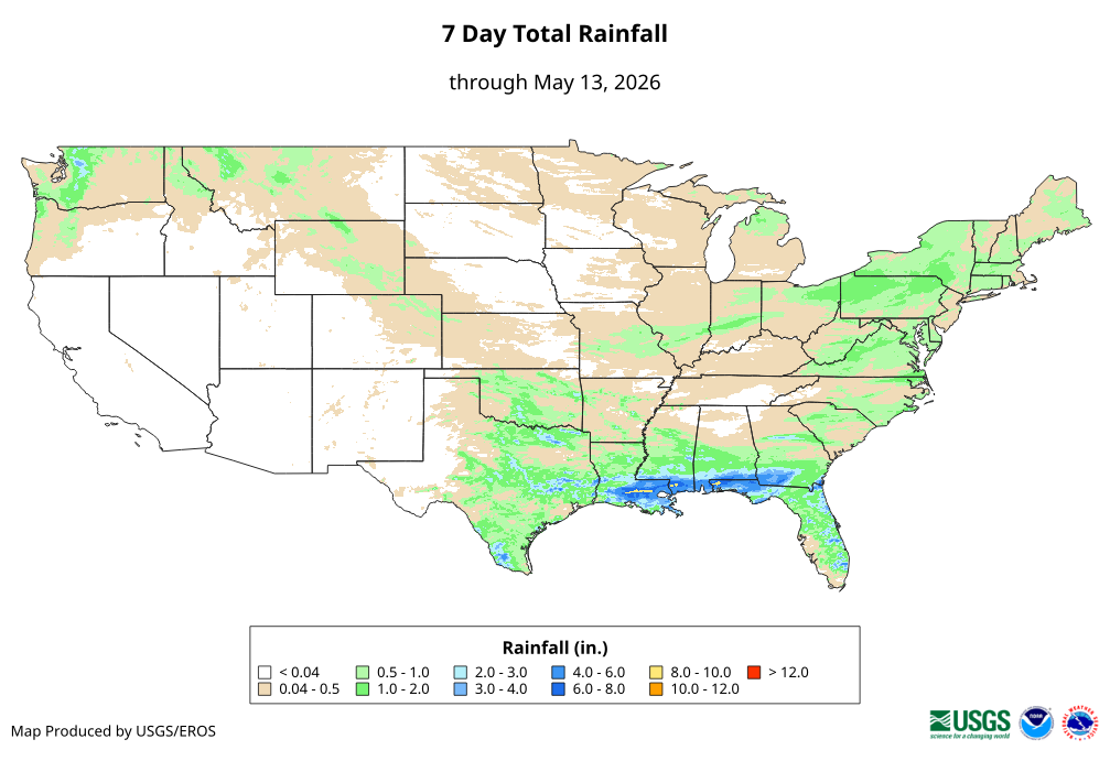 7 Day Total Rainfall