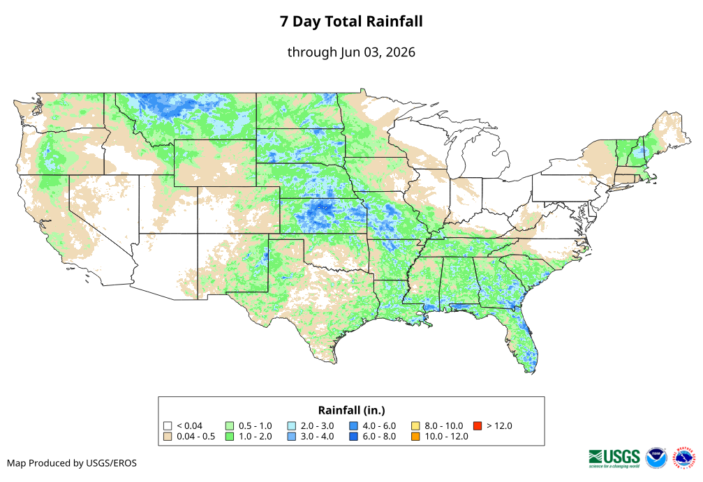 7 Day Total Rainfall