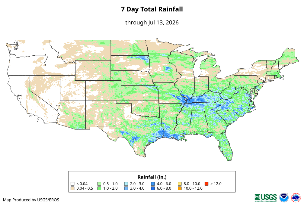 7 Day Total Rainfall