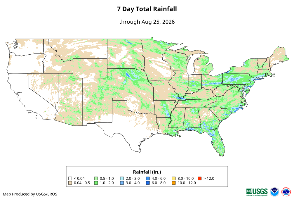 7 Day Total Rainfall