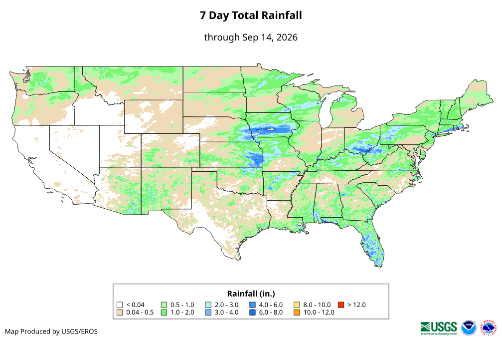 7 Day Total Rainfall